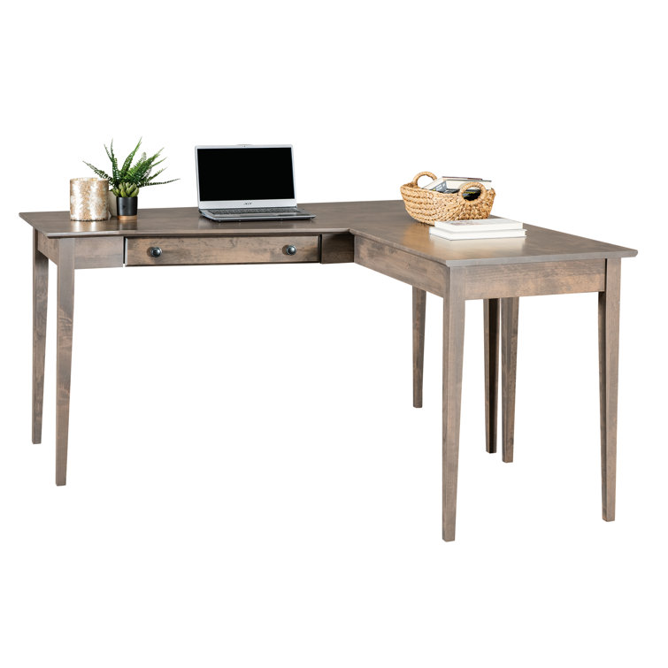 Foundry Select Malani Solid Wood LShape Desk & Reviews Wayfair